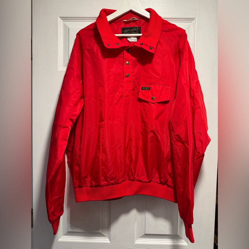 Vintage Eddie Bauer Red Windbreaker Lightweight Jacket